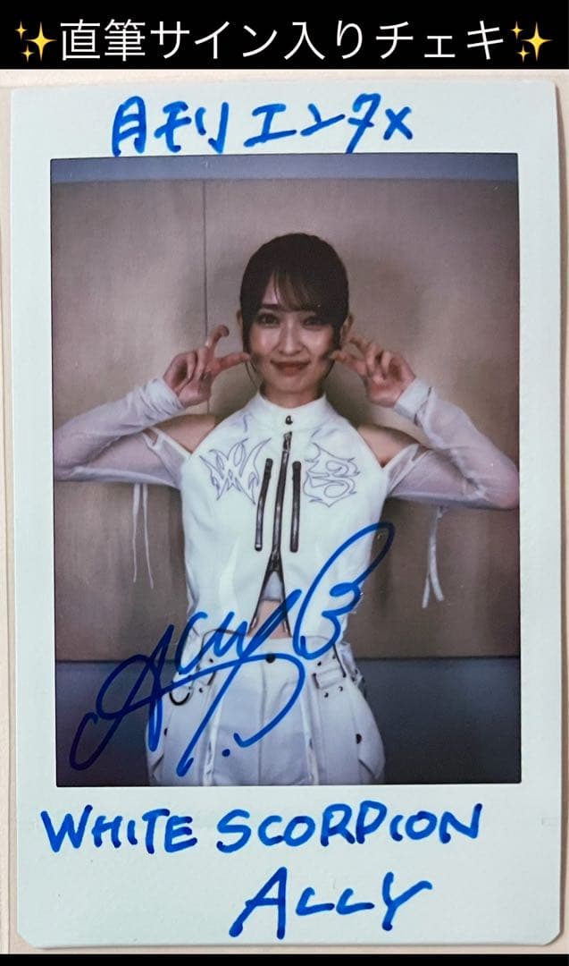 【直筆】 ALLY サイン入 チェキ 月刊エンタメ R6年11月号【当選品】