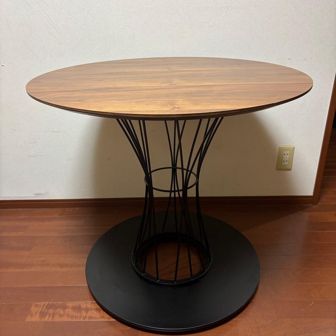 ニトリ ダイニングテーブル 丸テーブル コルーナ ウォルナット