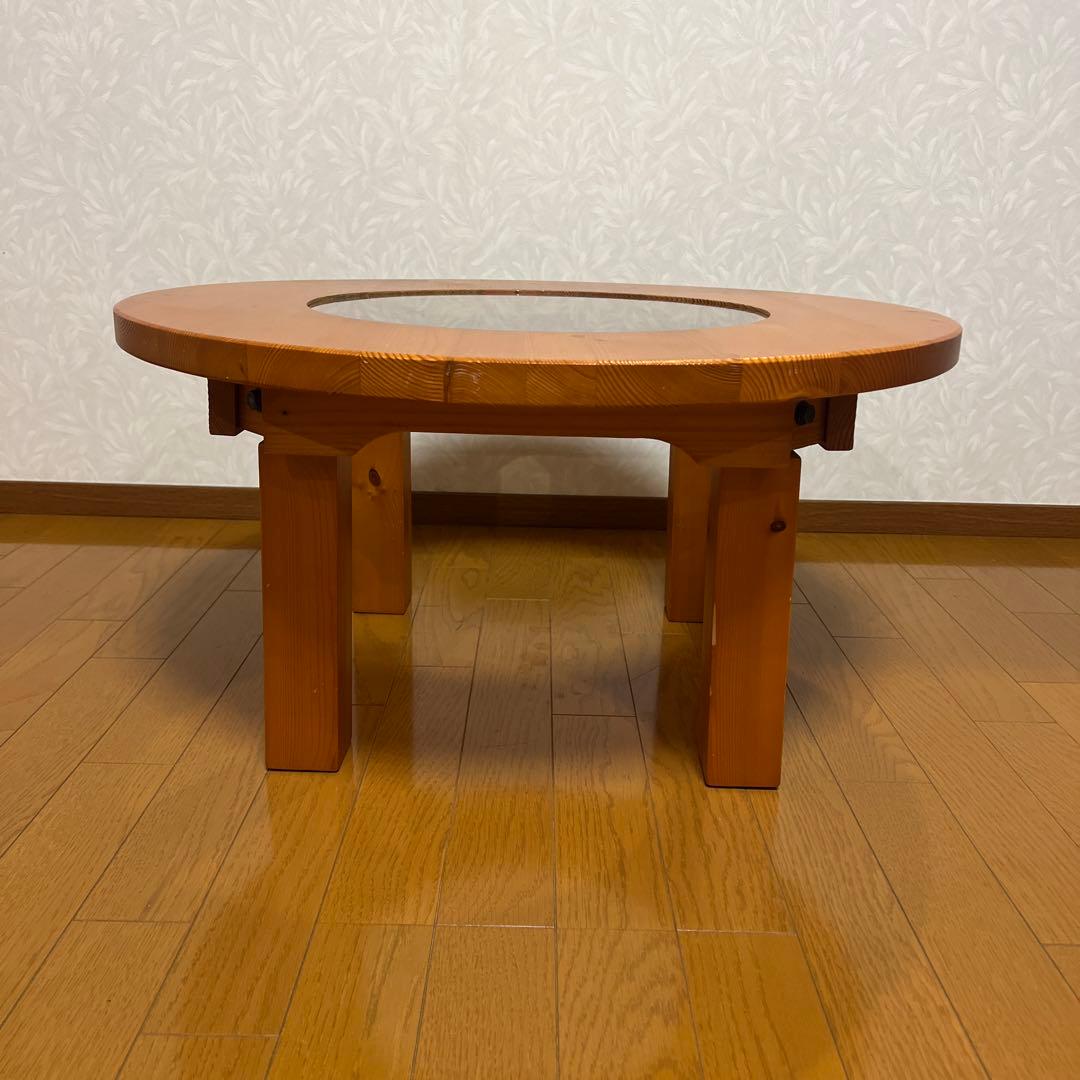 nn 小泉産業株式会社 コイズミ 木製 テーブル ガラス ミドルテーブル
