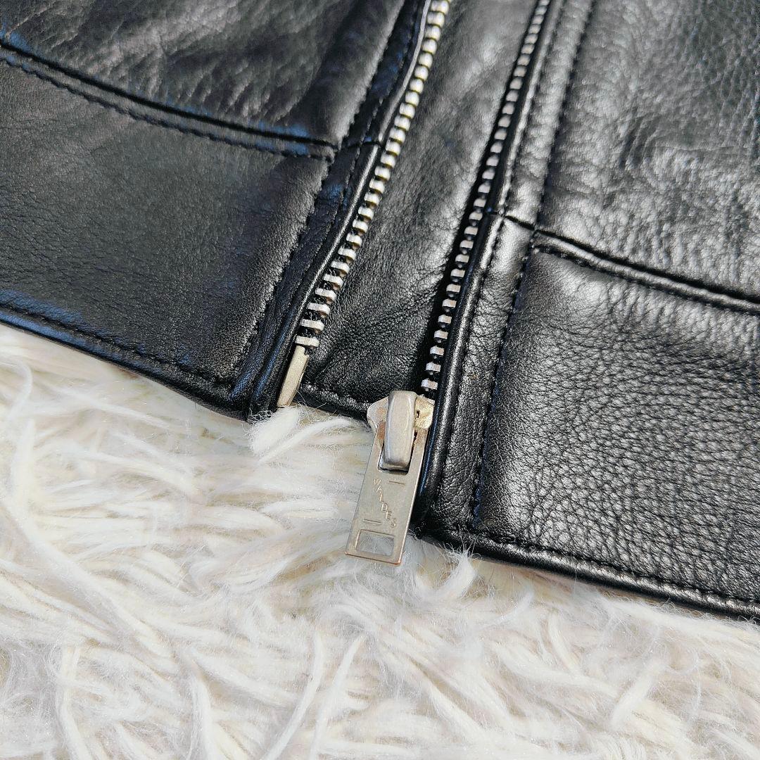 【極美品】ワコマリア　レザージャケット　本革　ブラック　黒　M 日本製