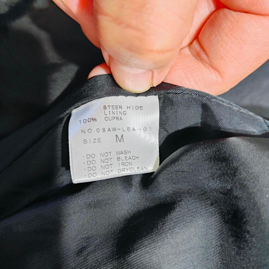 【極美品】ワコマリア　レザージャケット　本革　ブラック　黒　M 日本製