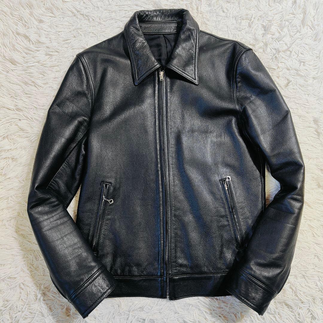 【極美品】ワコマリア　レザージャケット　本革　ブラック　黒　M 日本製