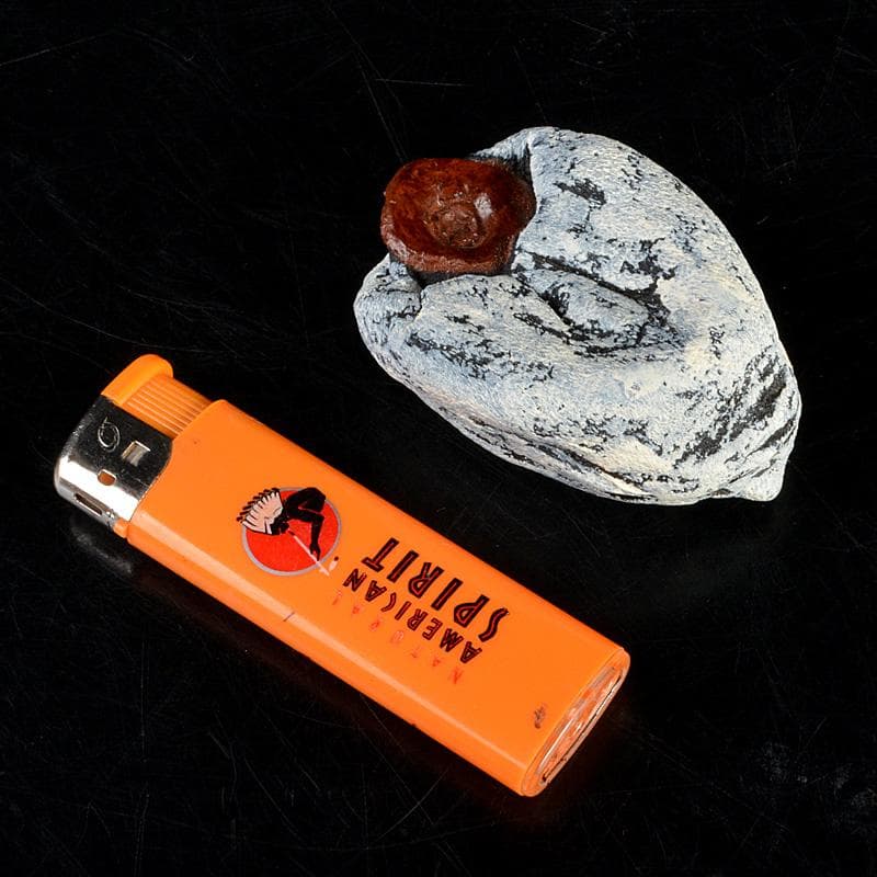 茶道具　乾漆　干柿　香合　時代箱　V　6223