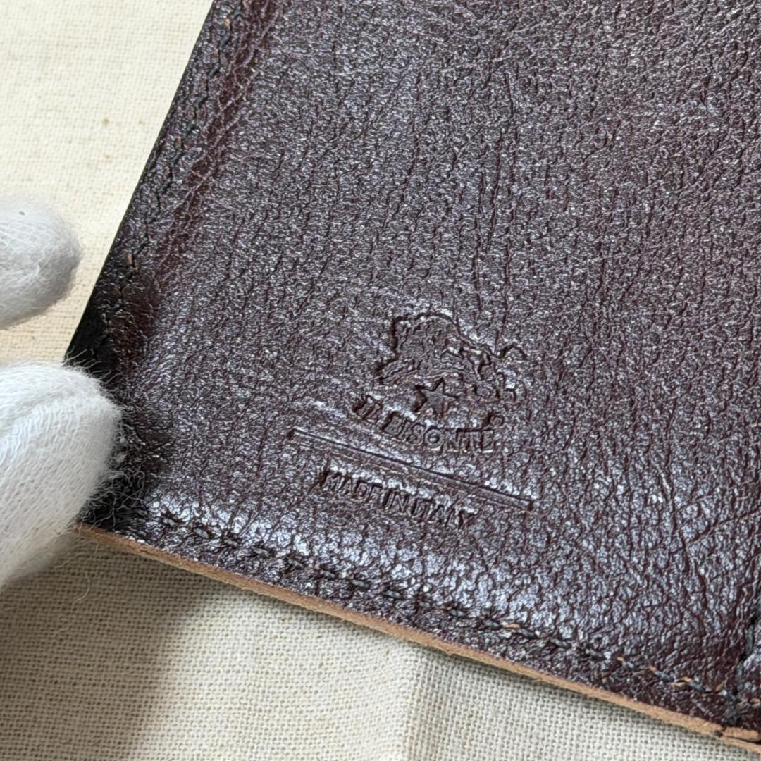 【新品未使用】イルビゾンテ 二つ折り がま口 財布 ブラウン