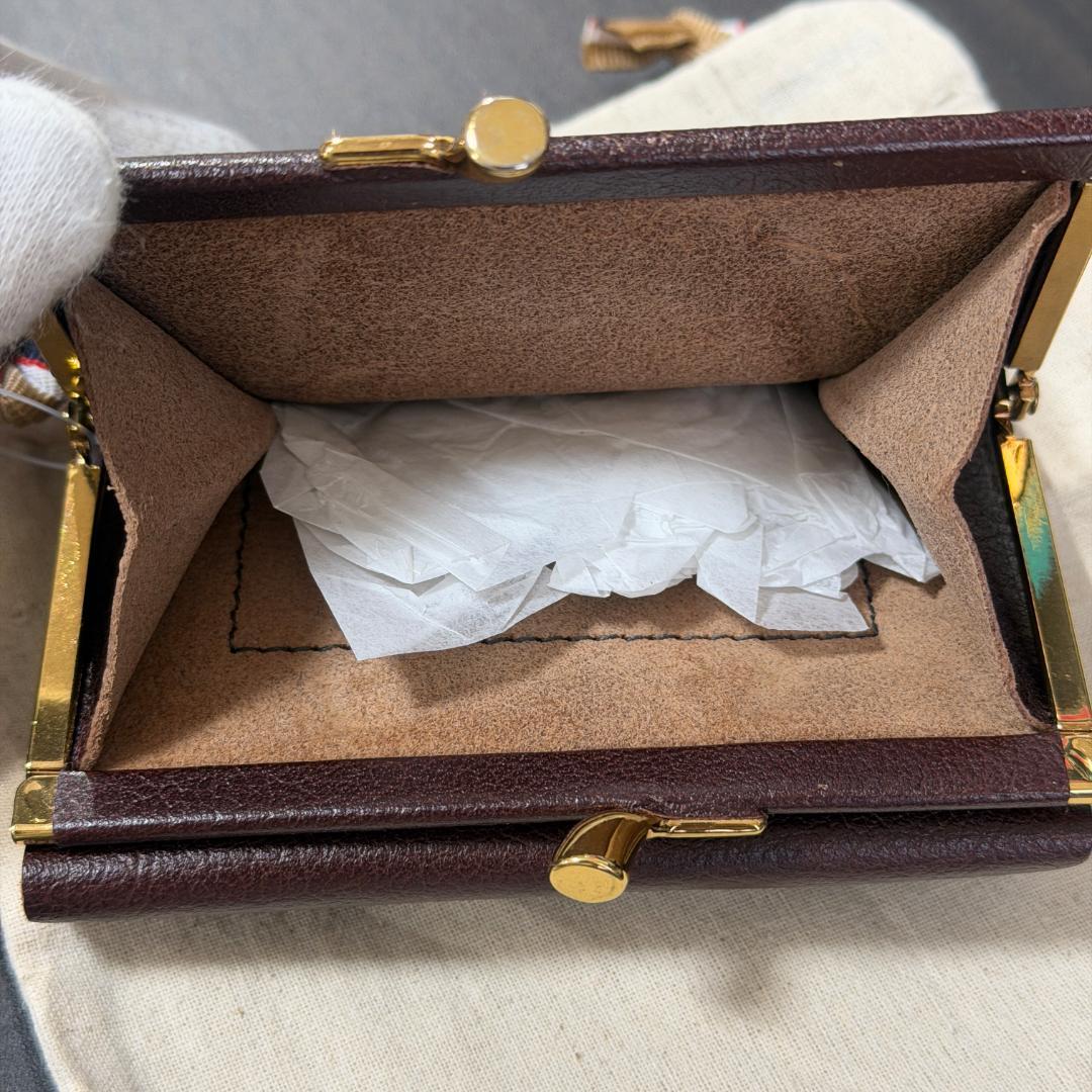 【新品未使用】イルビゾンテ 二つ折り がま口 財布 ブラウン