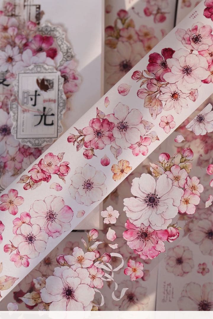 小白家文創《桃夭》海外マスキングテープ　マステ 【2218】