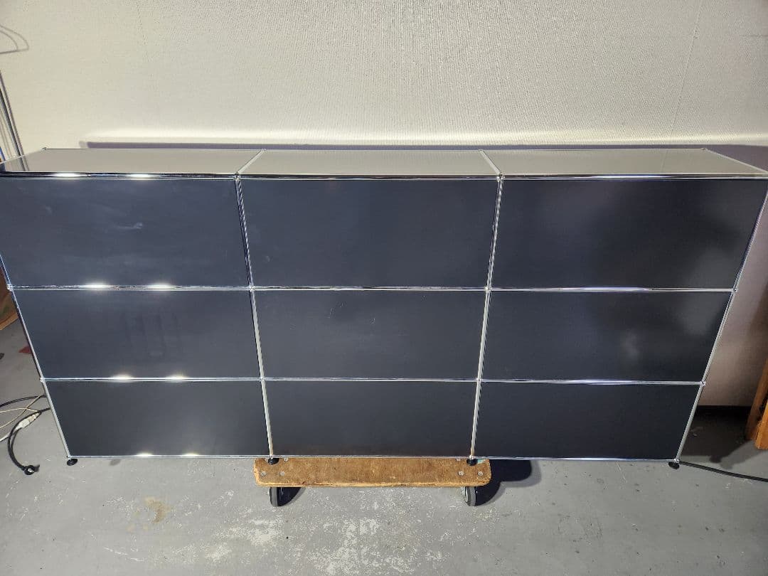 USMハラー★3列3段キャビネット★オープンラック、シェルフ★ブラック