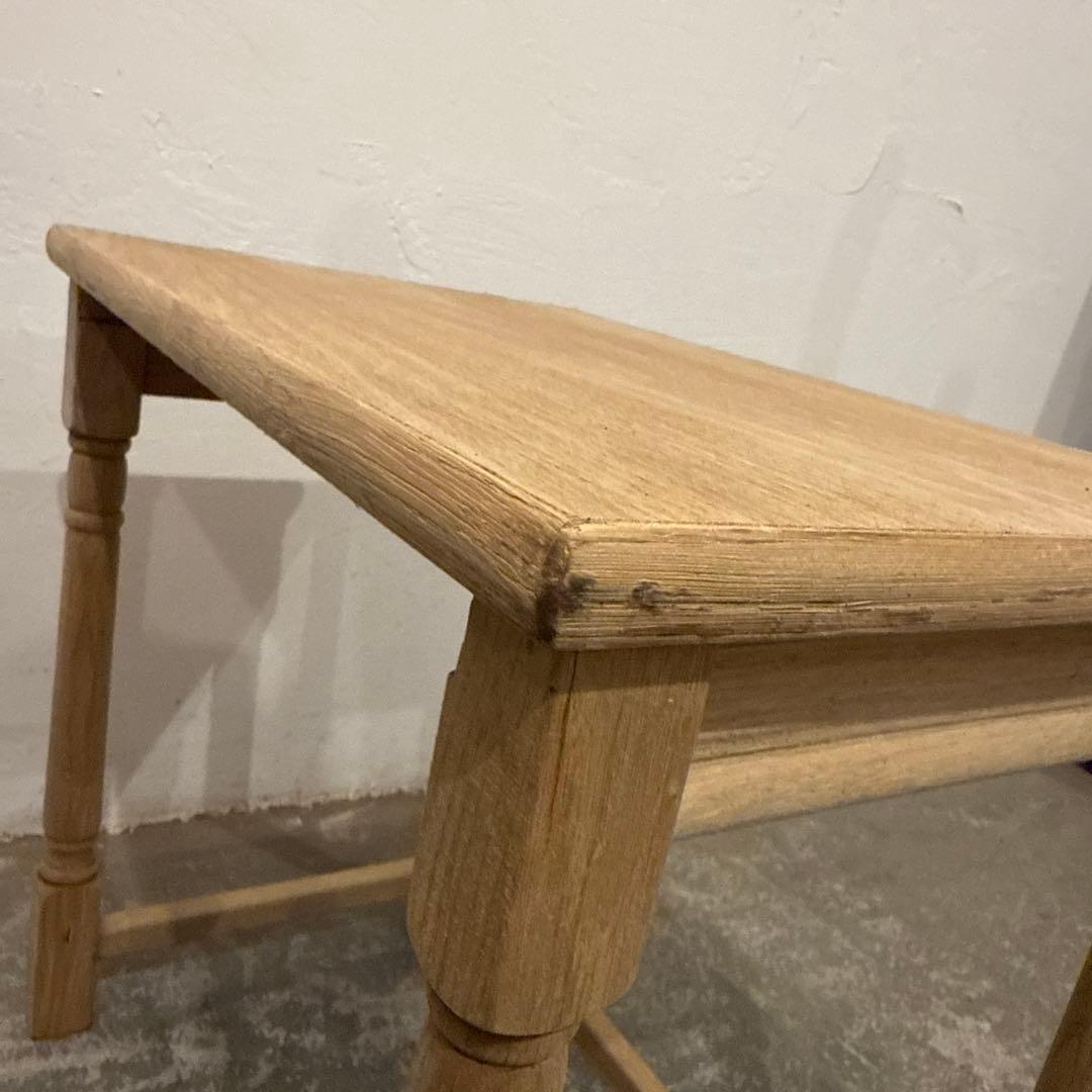 ビンテージ　木製サイドテーブル　剥離