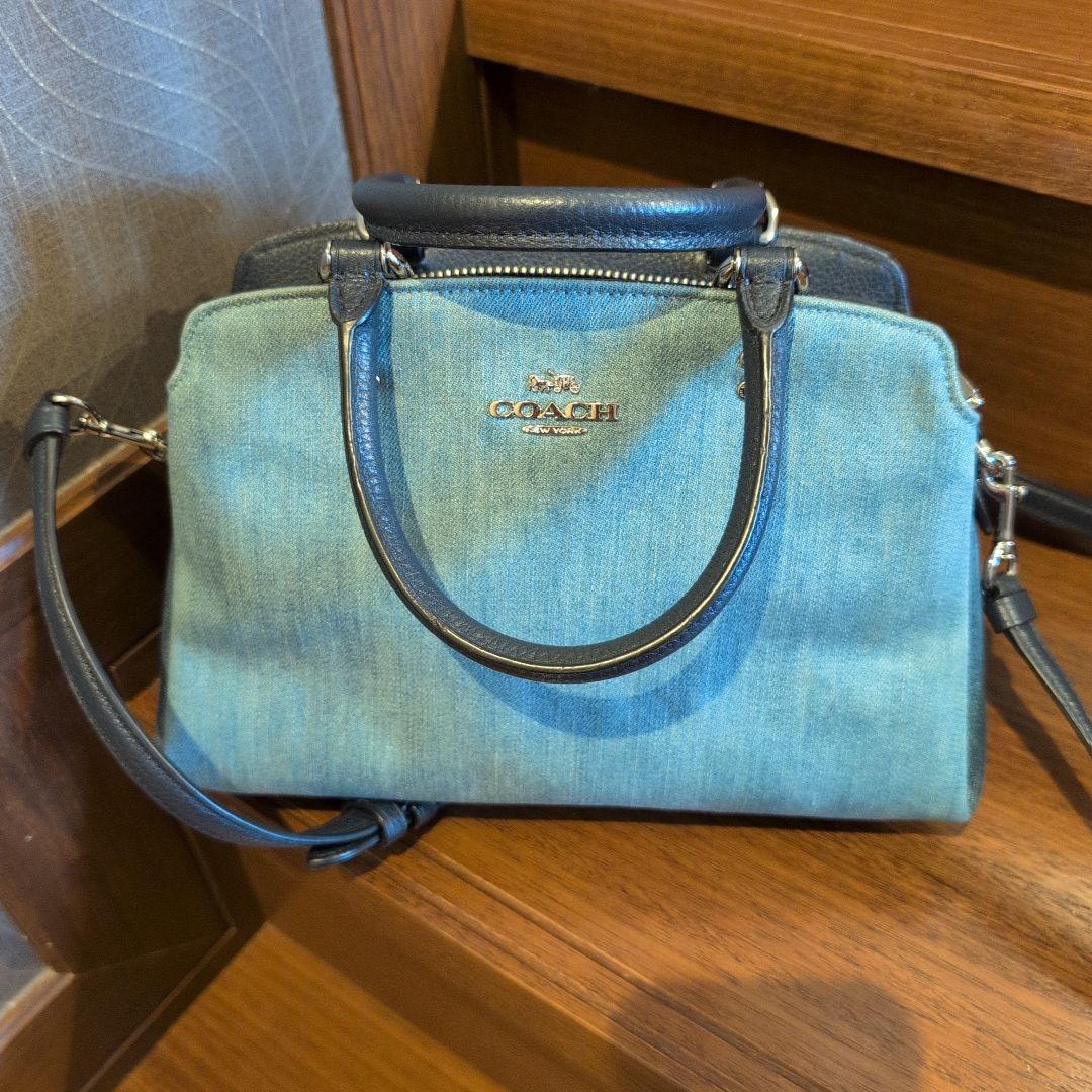 COACH デニムブルー ショルダーバッグ