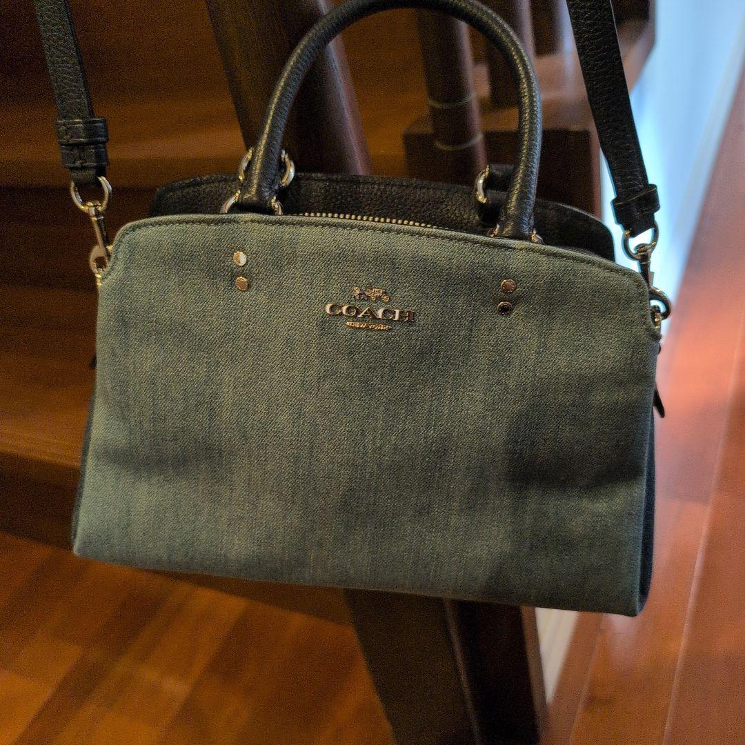 COACH デニムブルー ショルダーバッグ