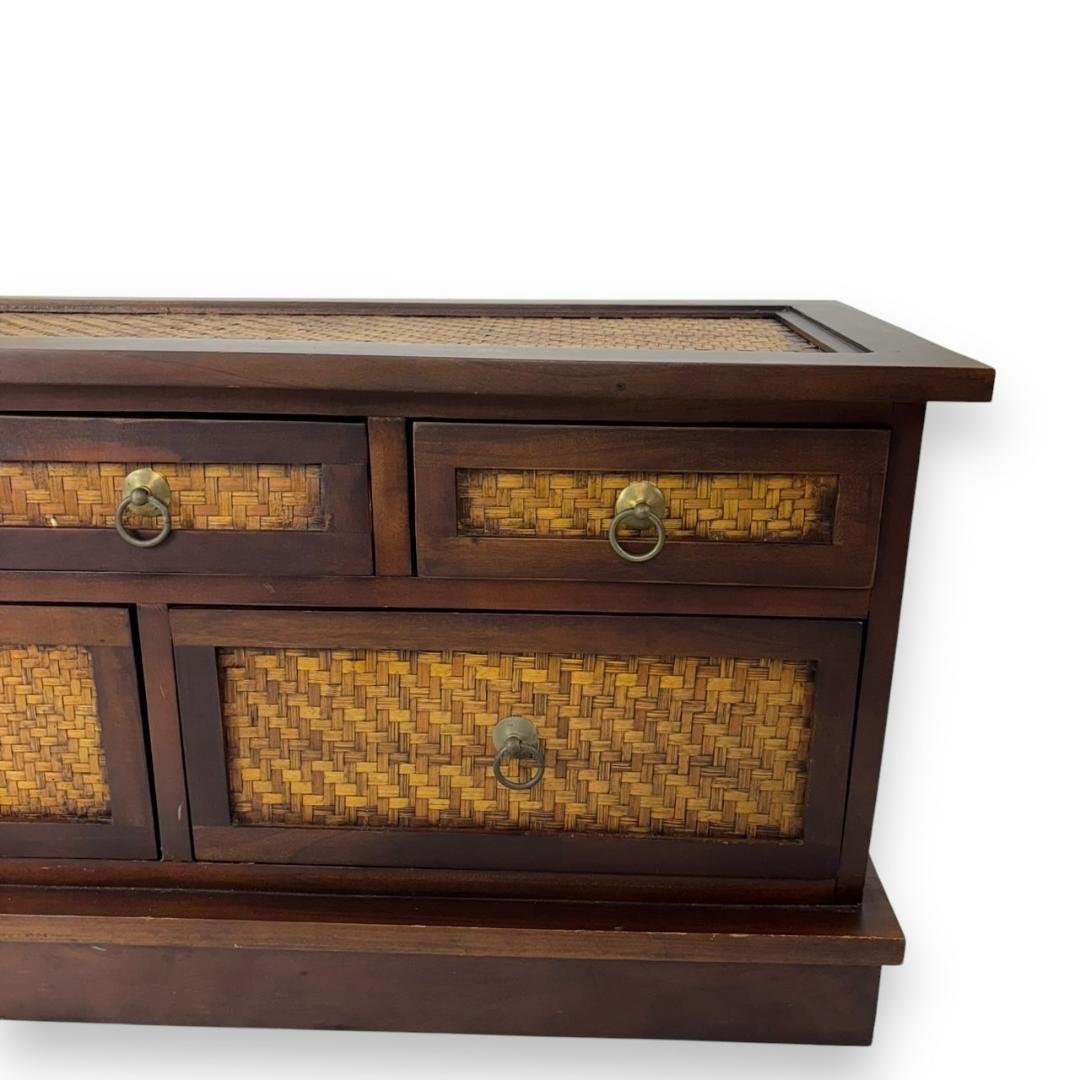 アジアン家具　チェスト　ラタン　ヴィンテージ　アンティーク