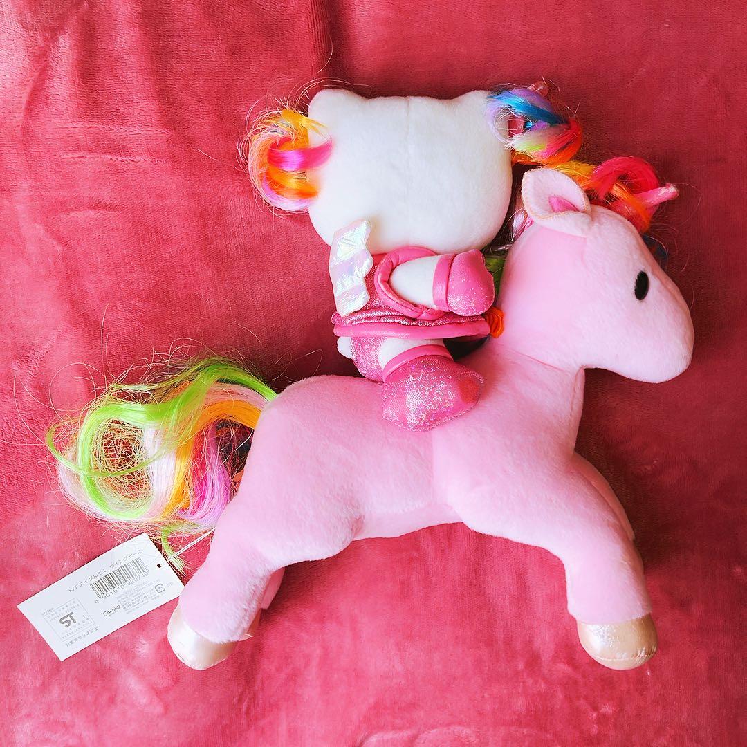 希少激レア　ハローキティ　ぬいぐるみ　ユニコーン　レインボー　ウイングピース