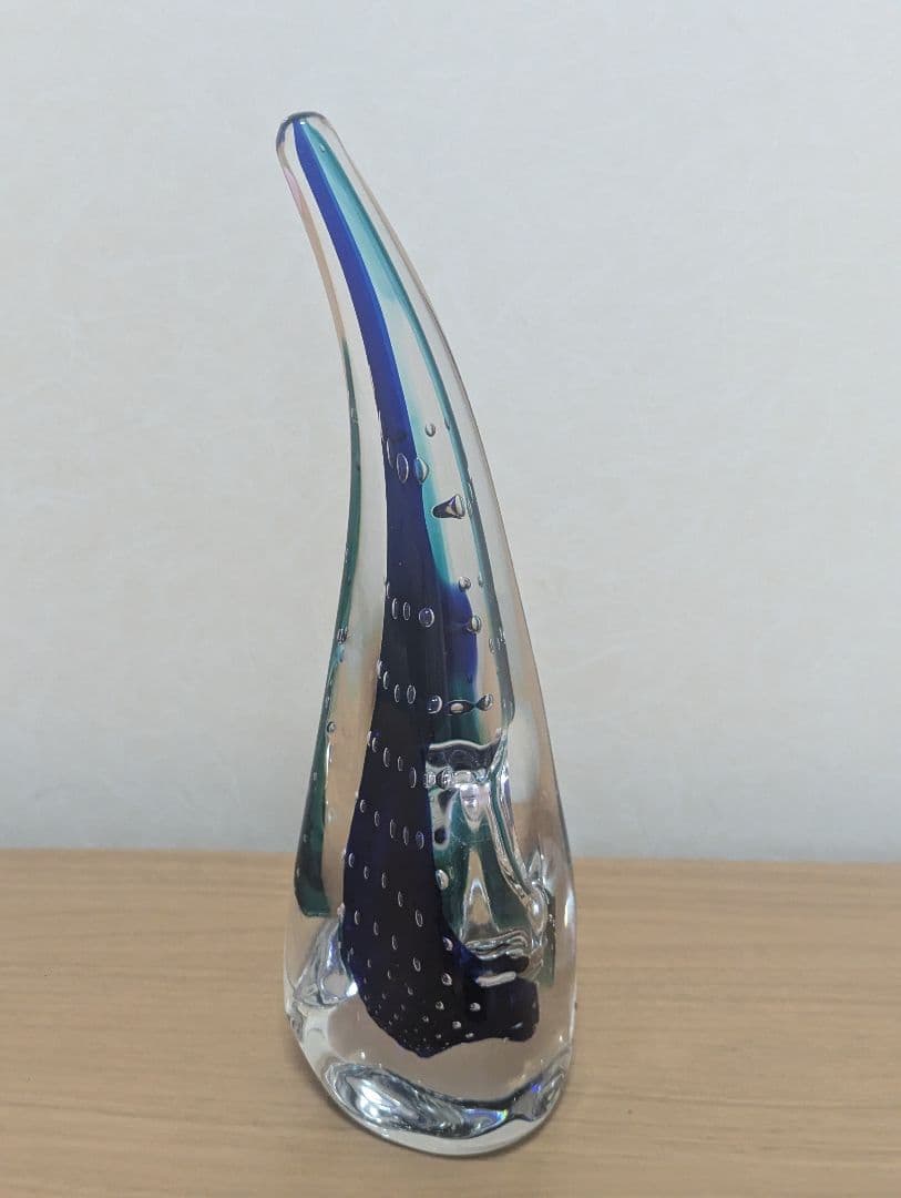 横濱硝子　海の華M　オブジェ　 フラワーベース　一輪挿し