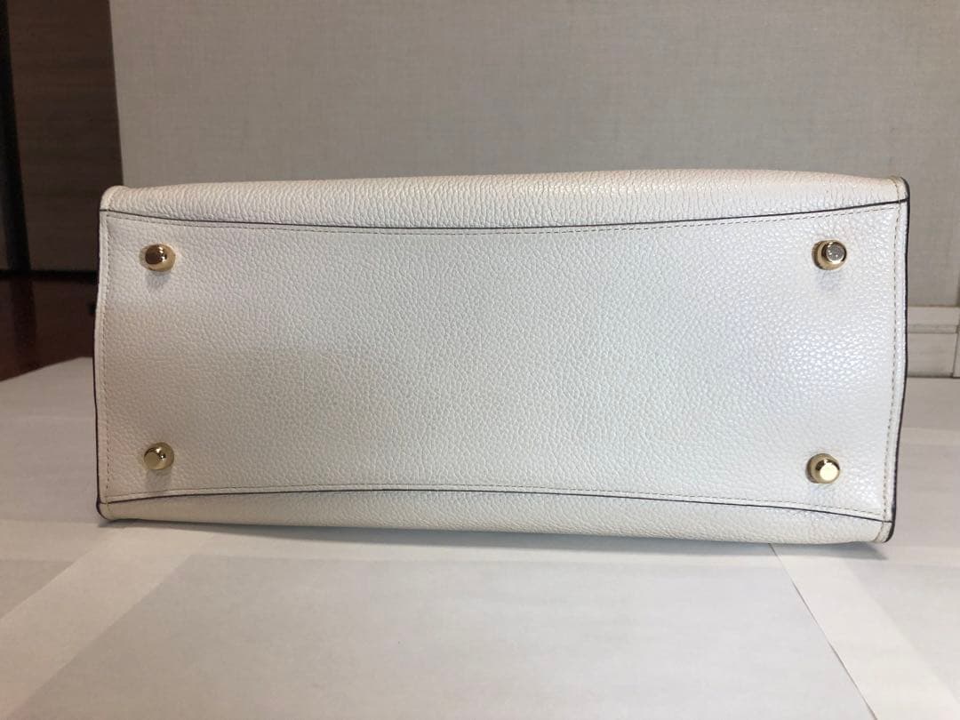 COACH カラーブロック チャニング ベージュショルダーバッグ 2way