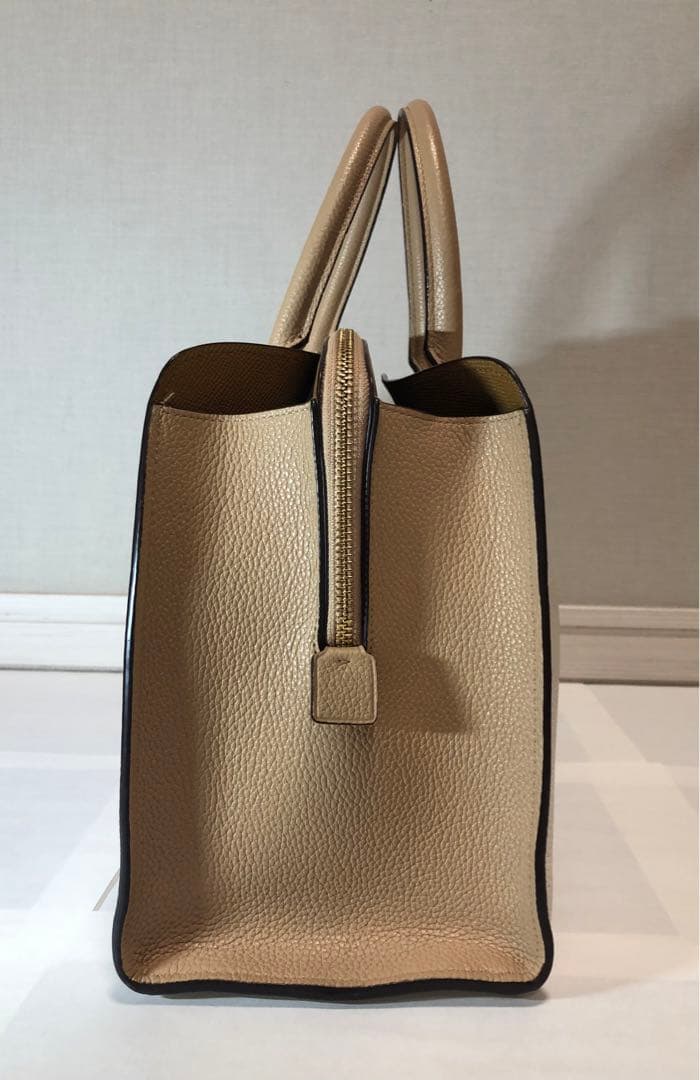 COACH カラーブロック チャニング ベージュショルダーバッグ 2way