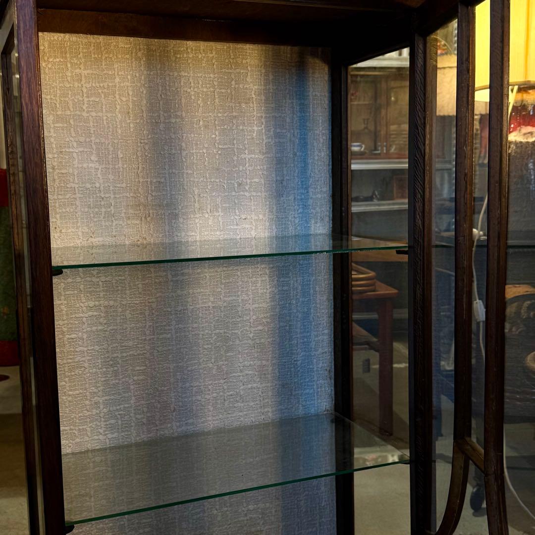 木製ガラスキャビネット／アール・ヌーヴォー／ディスプレイケース