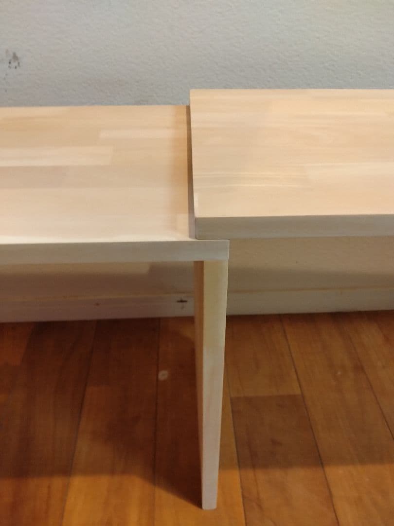 木製　ハンドメイド　オーダー　テーブル　サイドテーブル　スライド　棚　水槽台