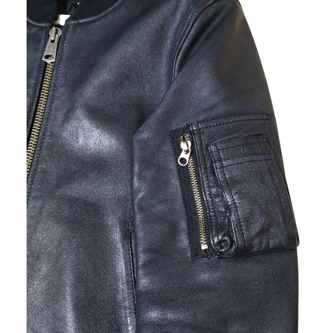 美品 JACKROSE 本革 レザージャケット ブラック M〜L ダブルジップ