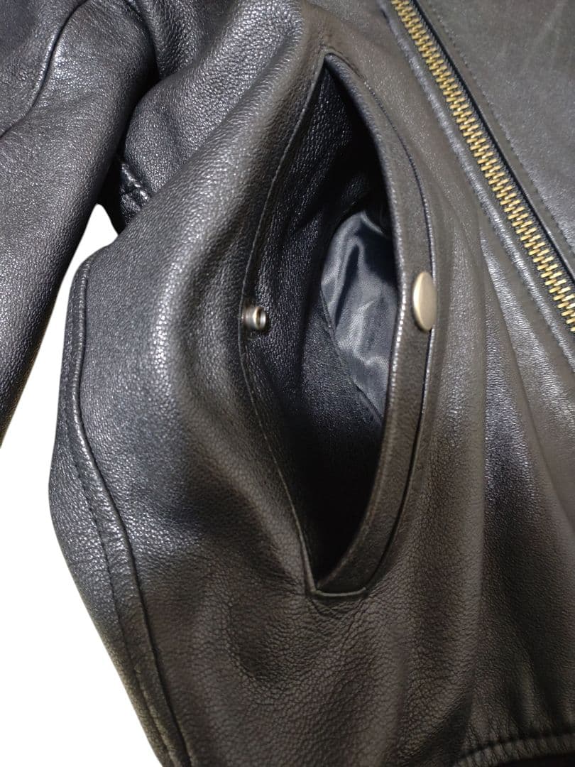 美品 JACKROSE 本革 レザージャケット ブラック M〜L ダブルジップ