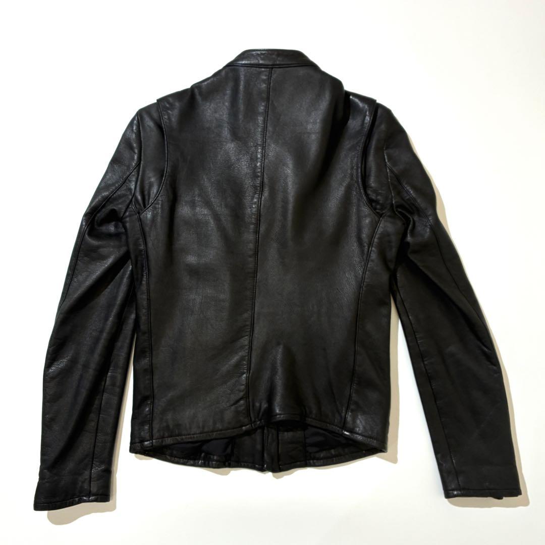 LITHUM HOMME リチウムオム シングルライダースジャケット カウレザー