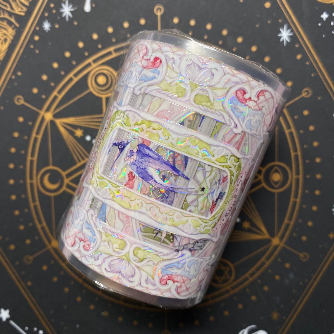 【R】海外　10m巻貝殻光/PETマスキングテープ　お花系/背景系/古風系/植物