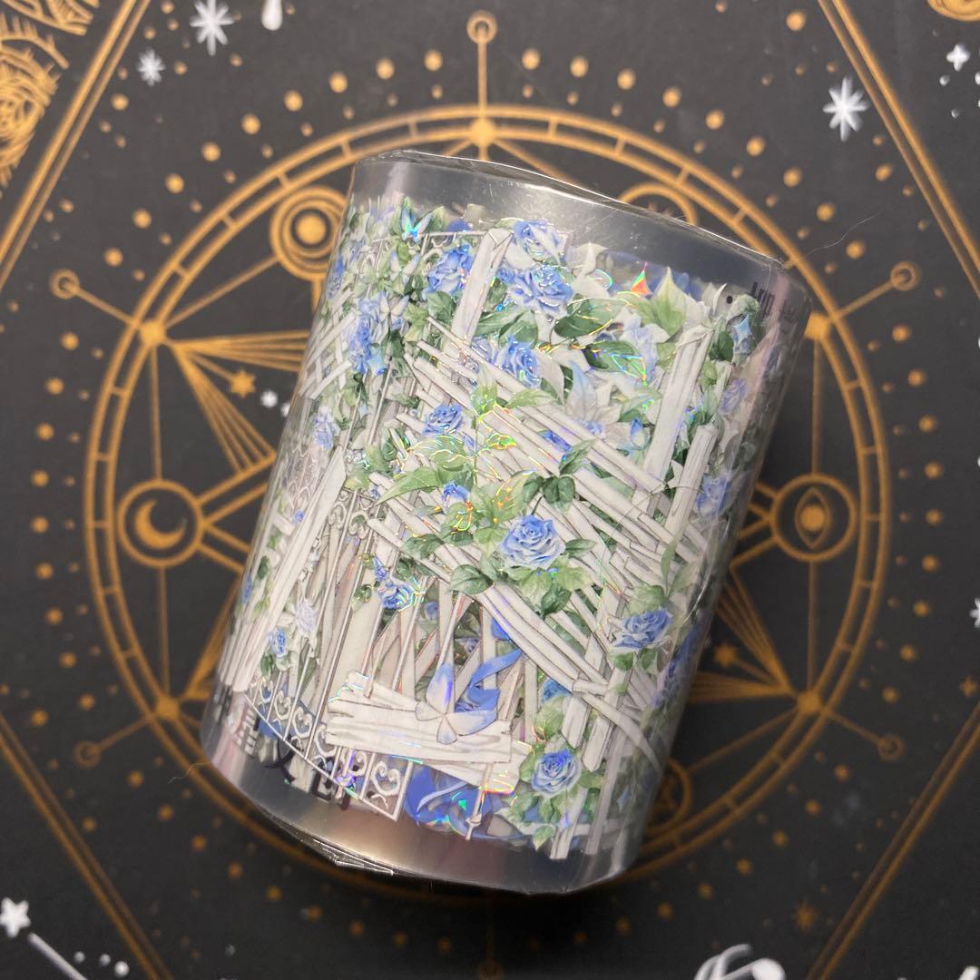 【R】海外　10m巻貝殻光/PETマスキングテープ　お花系/背景系/古風系/植物