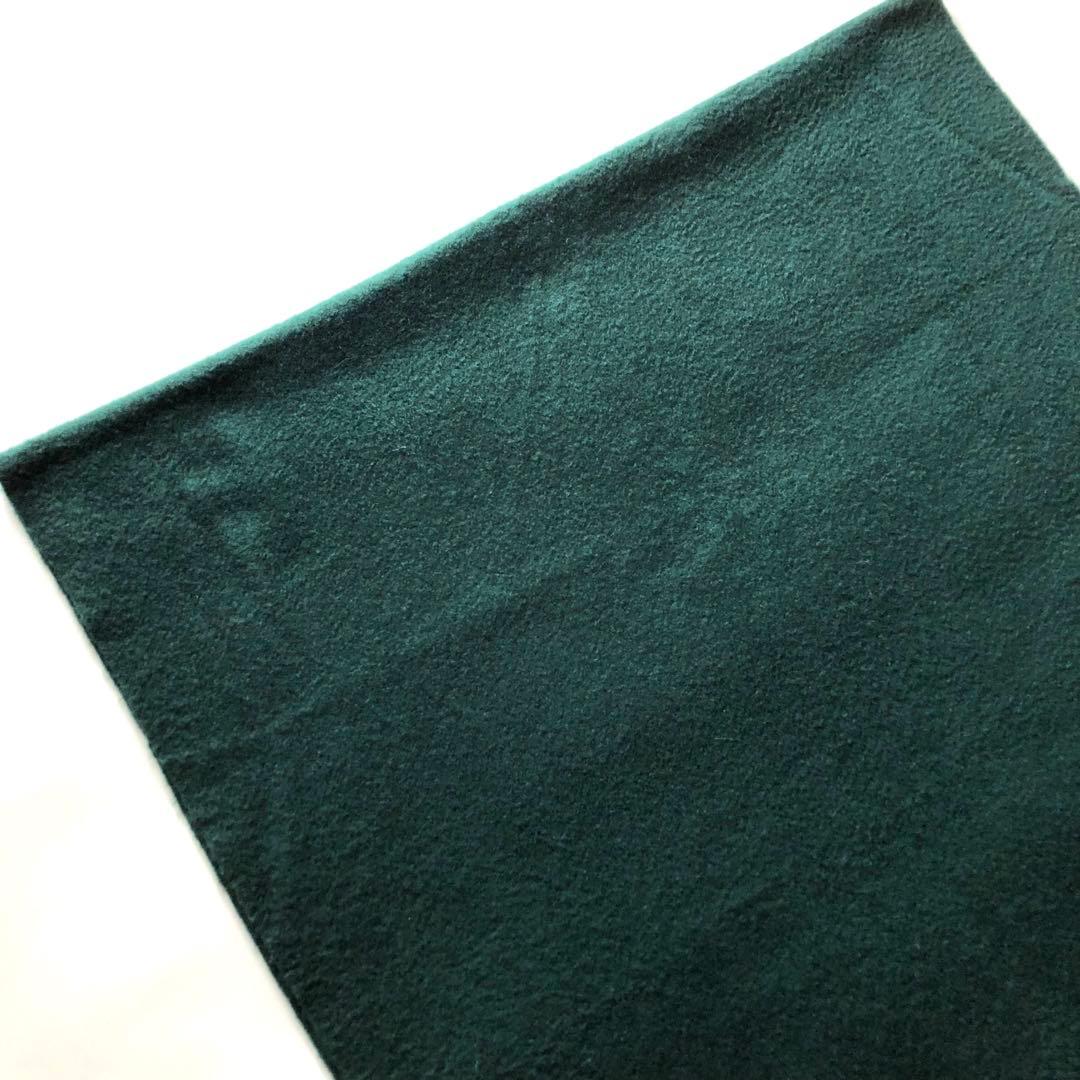 ★美品★HERMES 大判カシミヤ100%マフラー ストール ブルーグリーン