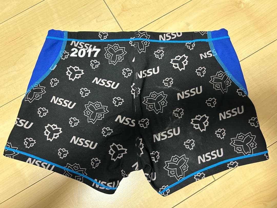 日本体育大学 競泳水着 黒/青 2017