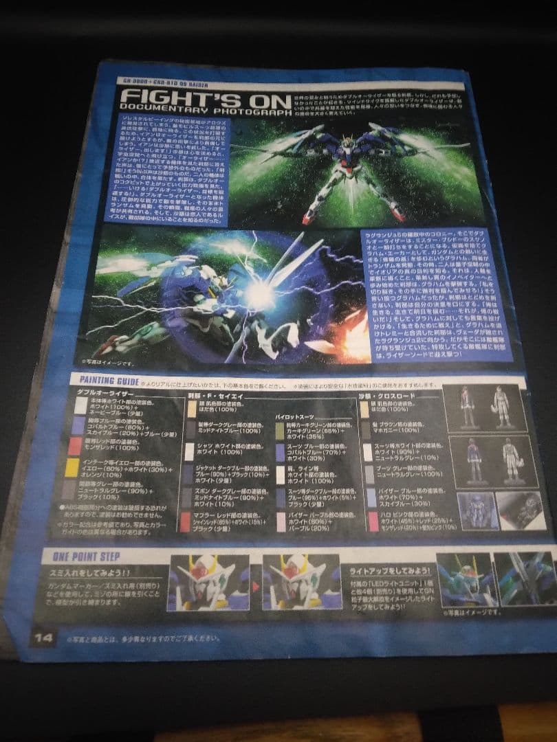 MG ガンプラ　ダブルオーライザー　台座付　説明書付「表紙なし」