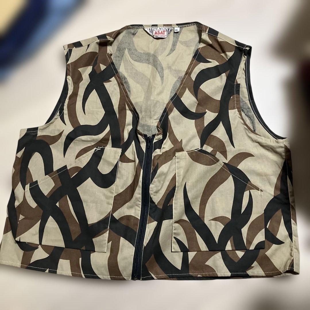 USA製　ASAT コットンベスト　トライバルカモ　XL
