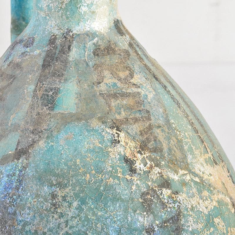 ペルシャ陶器　青釉銀化　水注　執壷　V　R8525