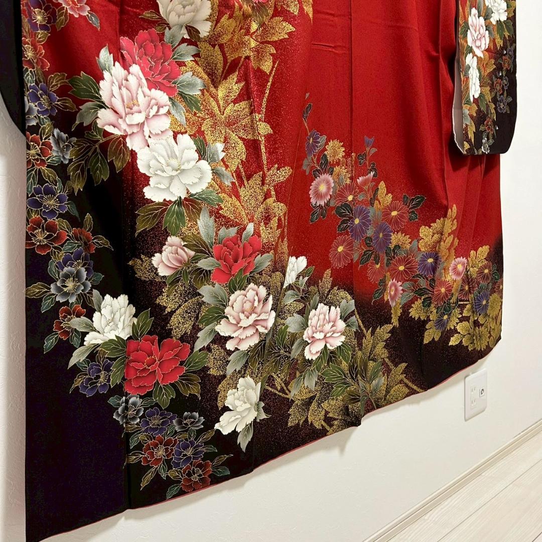 KP1787 振袖 身丈163cm 正絹 着物 成人式
