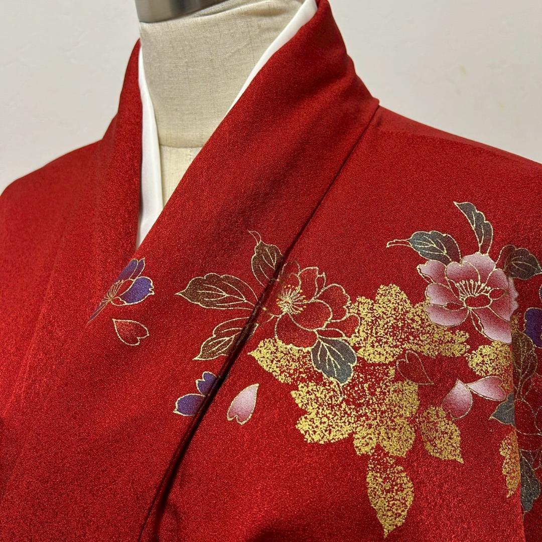 KP1787 振袖 身丈163cm 正絹 着物 成人式