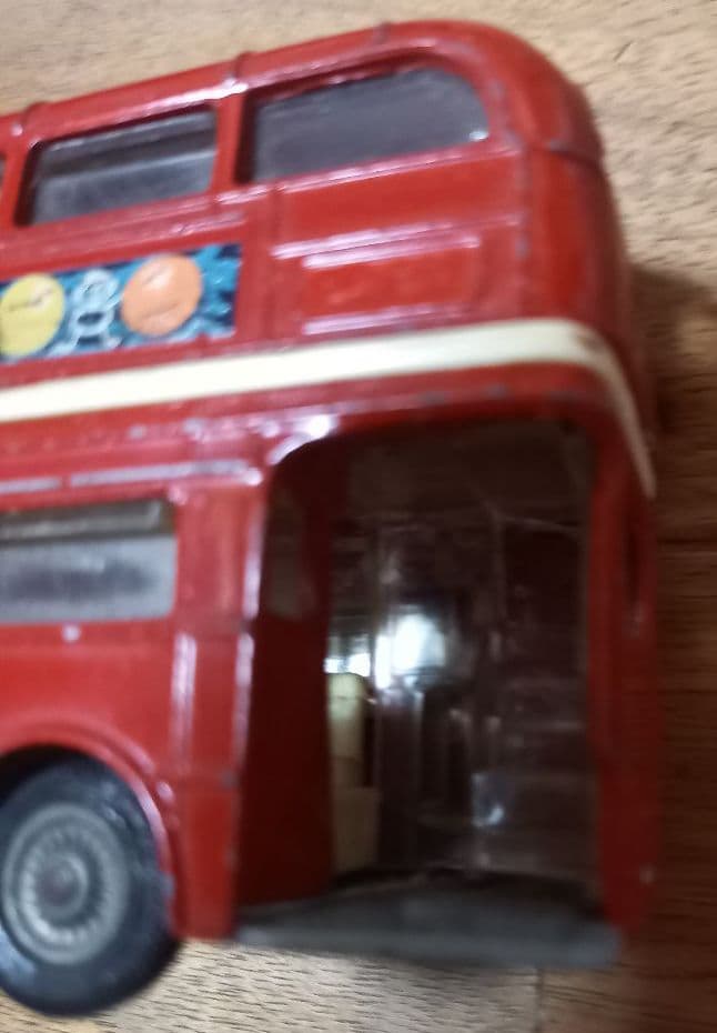 ミニカー　ロンドンバス　　二階建てバス　昭和レトロ