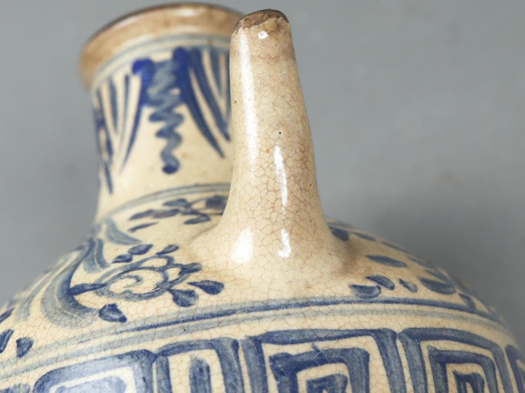 呉須 鳳凰 水注形花瓶