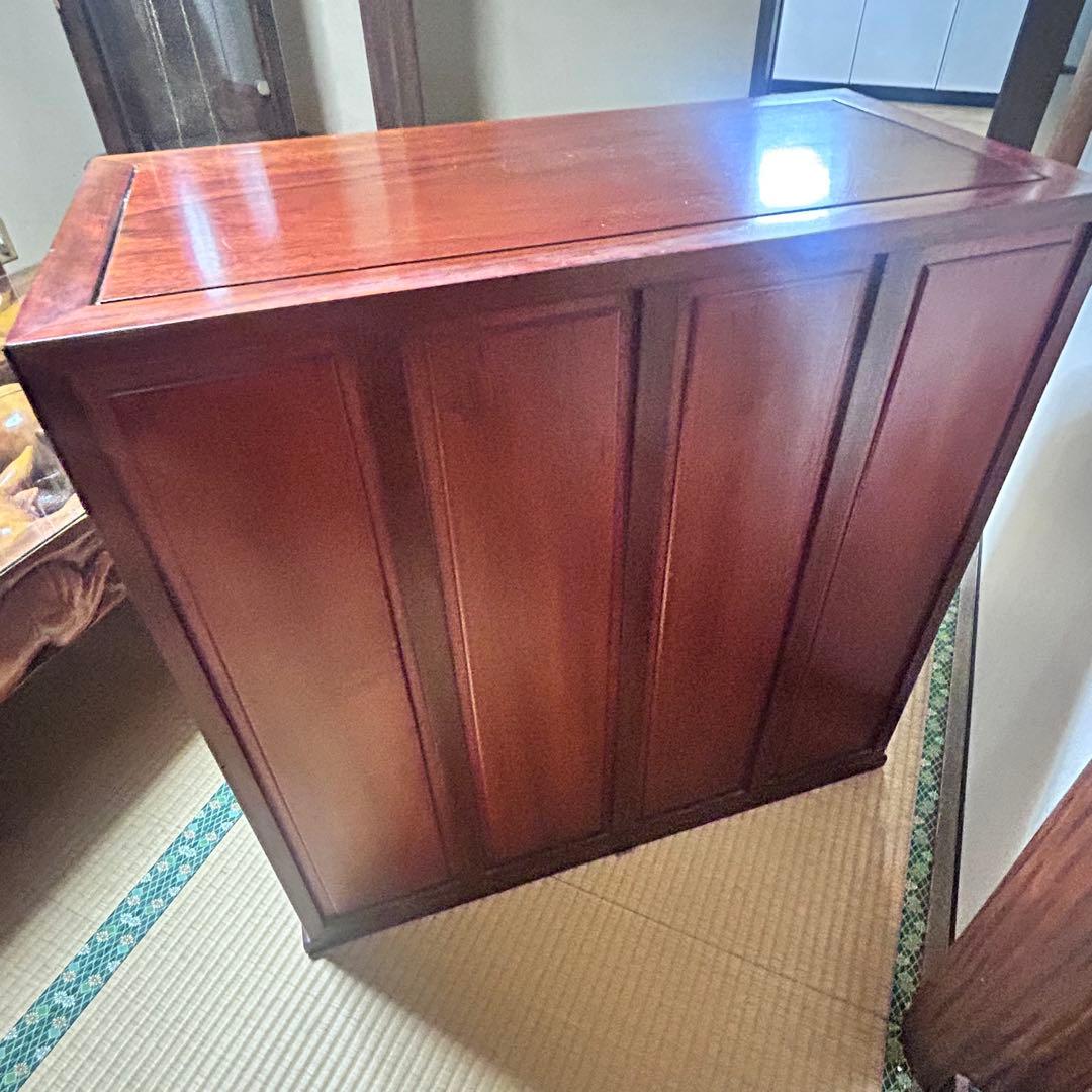 高級銘木 唐木 花梨 無垢材 小箪笥 薬箪笥 薬棚 タンス チェスト 小引き出し