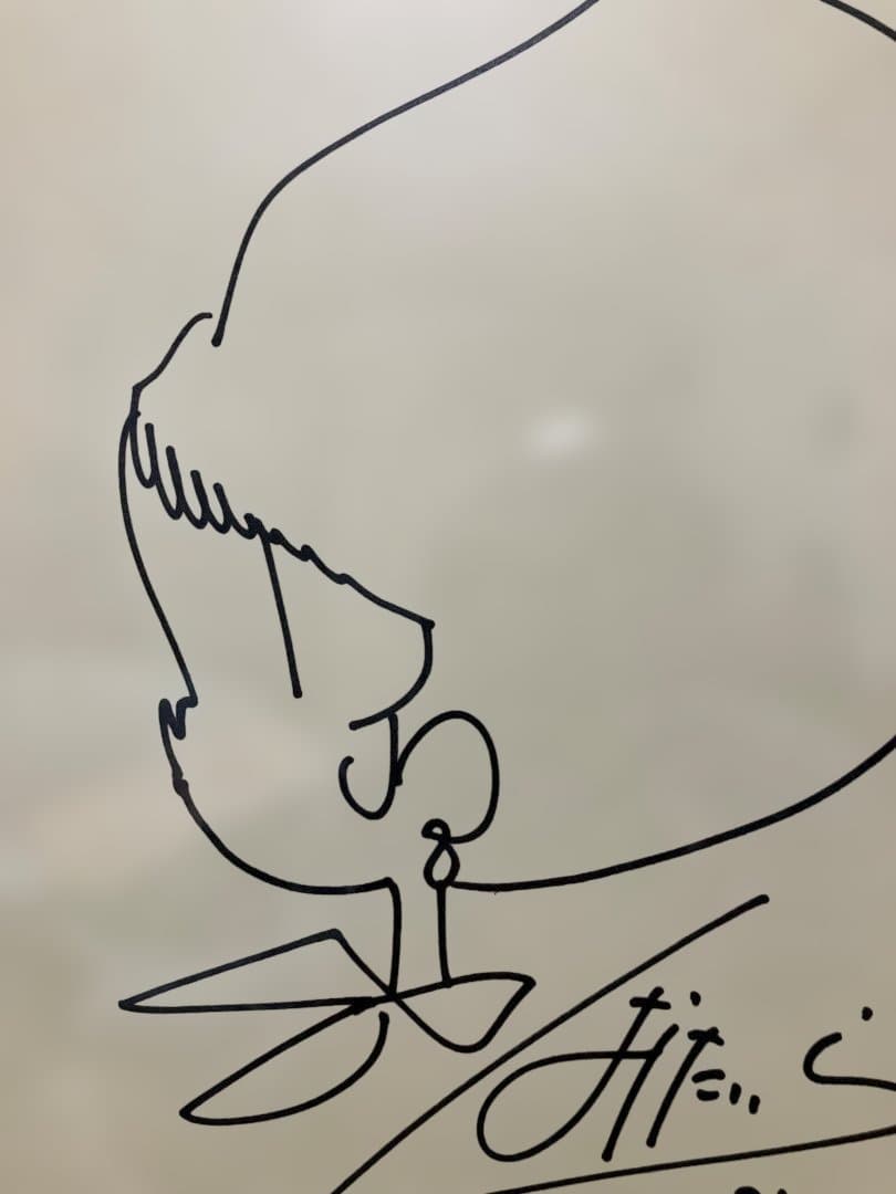 【肉筆 真作】はらたいら 直筆 サイン色紙 モンローちゃんイラスト額装品 漫画家