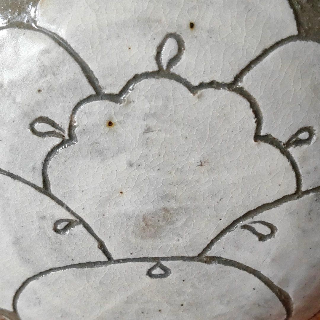 白掻落し　扁壺　三木 忠