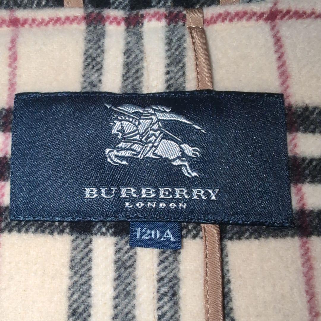 120★バーバリー★内側ノバチェック！シンプル！ダッフルコート★