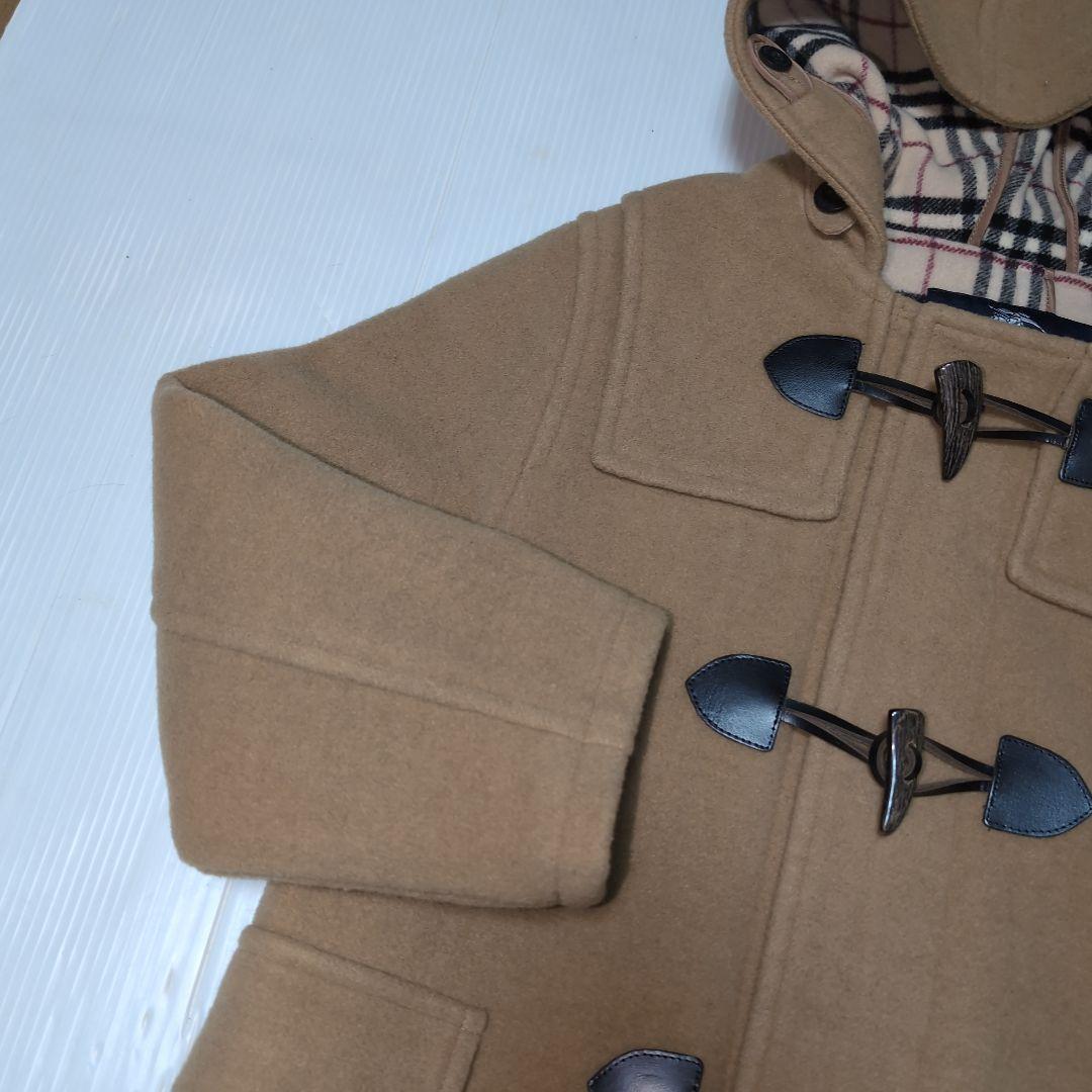 120★バーバリー★内側ノバチェック！シンプル！ダッフルコート★