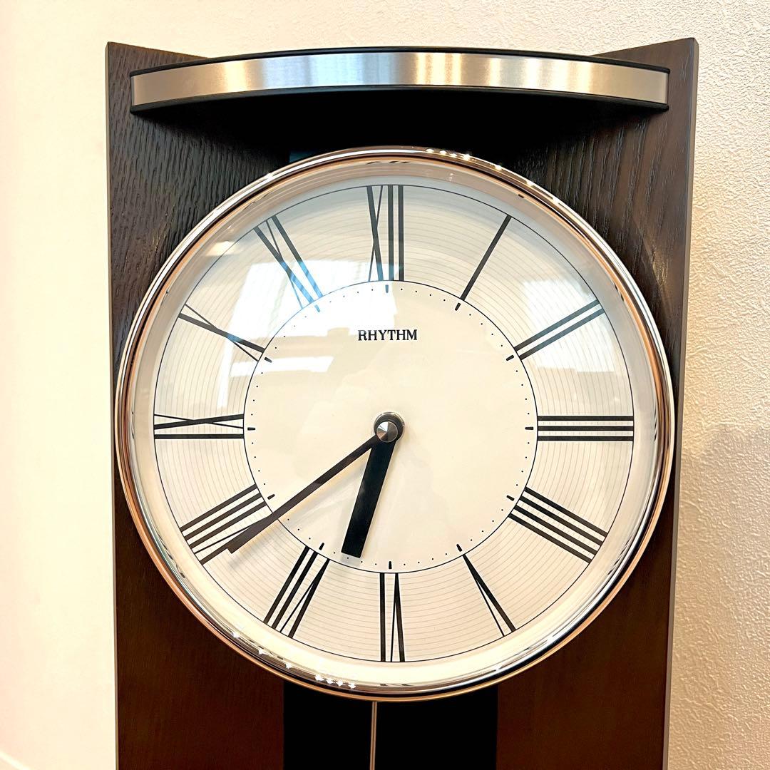 美品　RHYTHM リズム　モダンライフM05 クオーツ　振り子時計　廃番