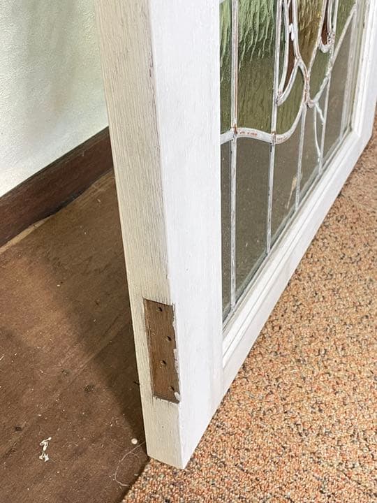 イギリスアンティーク ステントグラスの窓 73×75 フレーム付き