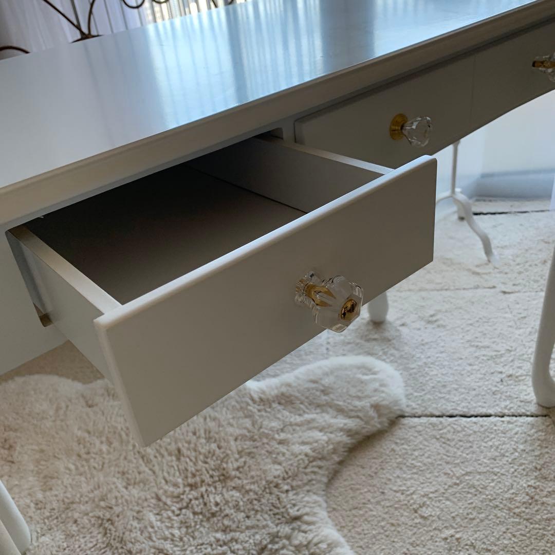 パソコンデスク コンソールデスク　白家具