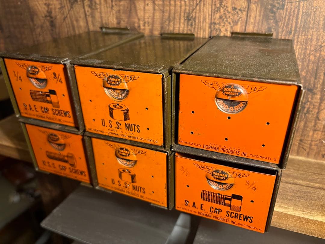 USAパーツキャビネット×6連結／1950s／DORMAN PRODUCTS
