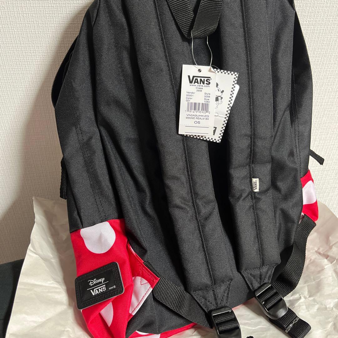 海外限定　ミニーマウス　ディズニーコラボ　VANS リュックサック　リボン