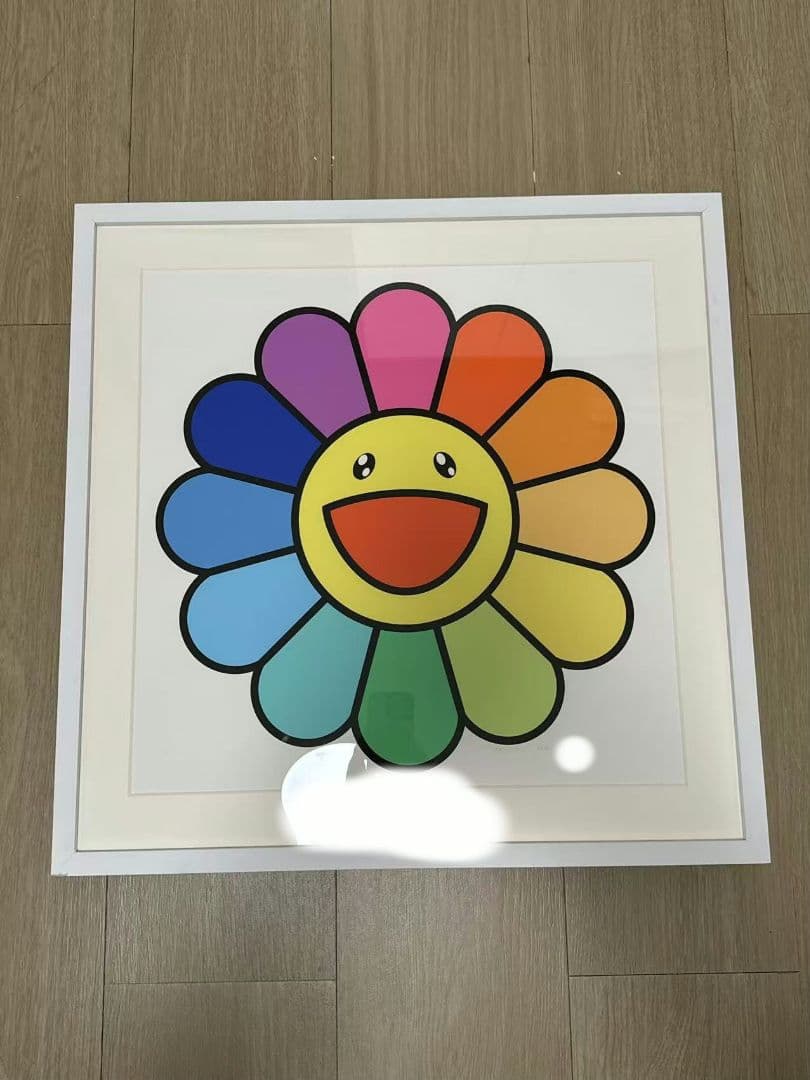 村上隆 版画 レインボーお花にっこりね！ED100