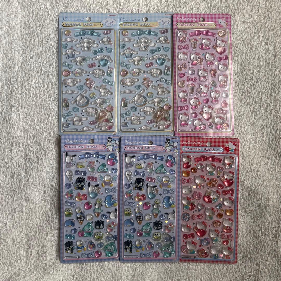 正規品 サンリオ ボンボンドロップシール 6枚セット