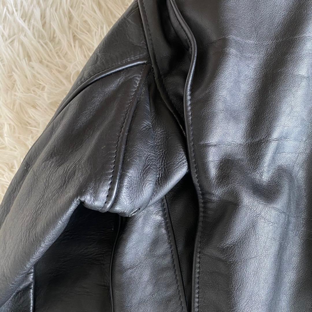 【美品】SCHOTT　641 シングルライダースジャケット　黒　38 L相当
