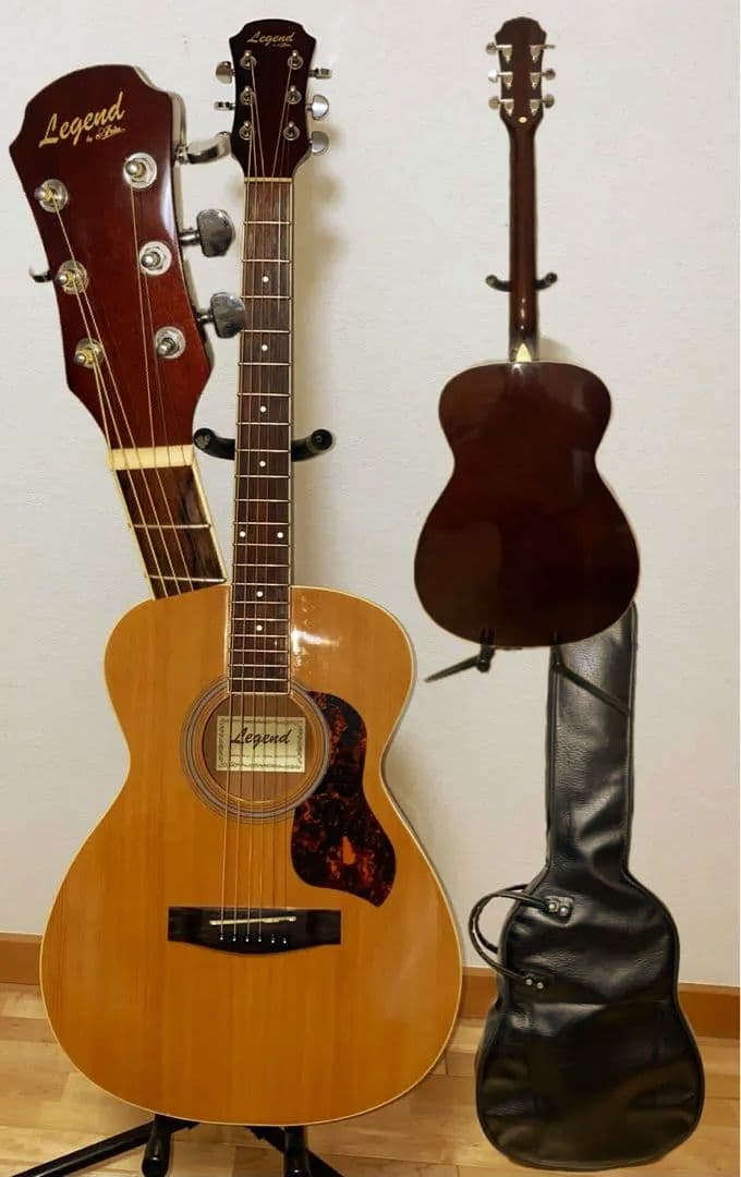 値下げ、美品❣️初心者様、女子にLegend アコギ、クリーニング済み、ケース付