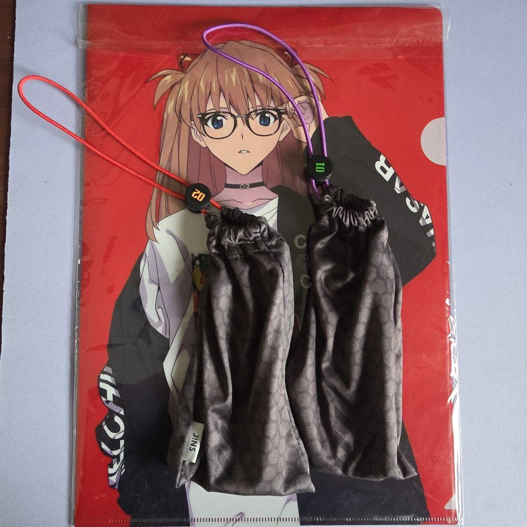 【未使用】JINS エヴァンゲリオン 初号機＆弐号機 メガネ 2本セット